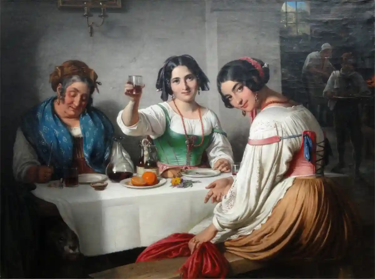 Wilhelm Marstrand, “Escena de una osteria italiana”, 1847