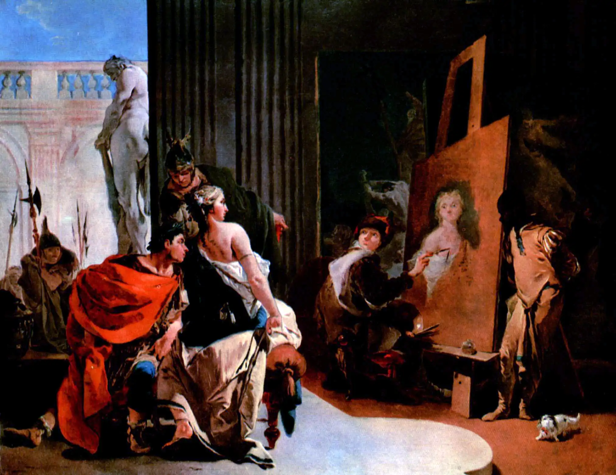 G. B. Tiepolo, Alejandro el Grande visita a Apeles mientras está pintando a Campaspe (c.1725) G. B. Tiepolo, Alejandro el Grande visita a Apeles mientras está pintando a Campaspe (c.1725)