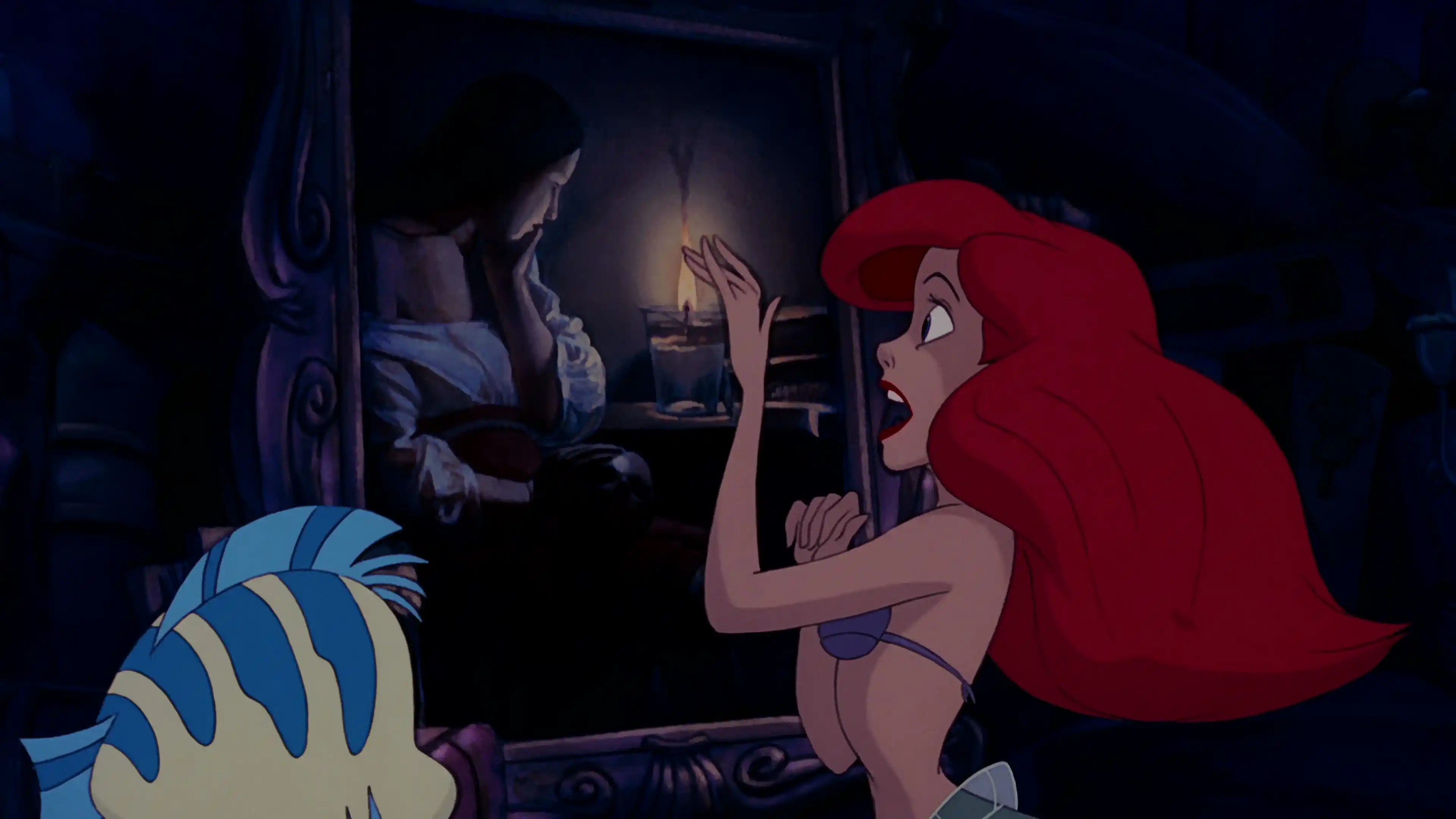 Ariel tocando la llama de la vela de ‘La Magdalena Penitente’ de Georges de la Tour. Ariel tocando la llama de la vela de ‘La Magdalena Penitente’ de Georges de la Tour.