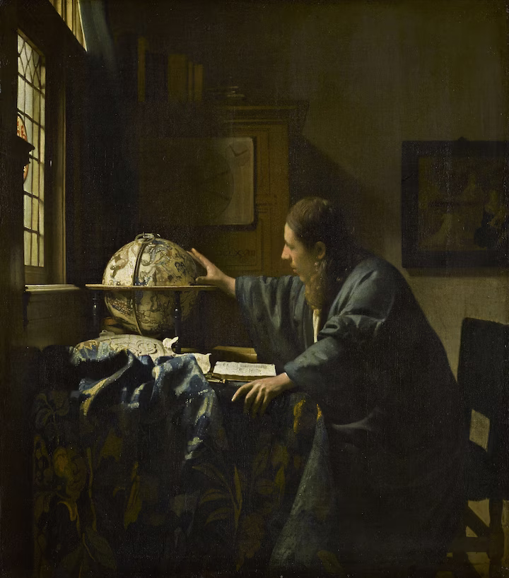 J. Vermeer, El astrónomo (1668) J. Vermeer, El astrónomo (1668)